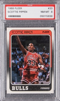 1988 Fleer #20 Scottie Pippen Rookie Card - PSA 8 NM-MT